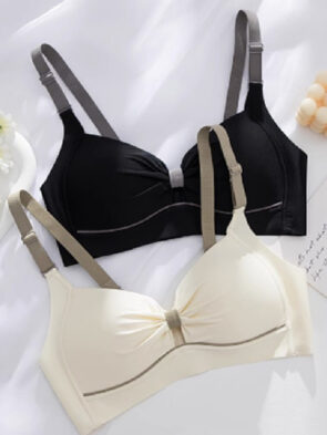 Summer Thin Small Breast Push Up Push Up Anti-sagging Comfortable Wireless Bra