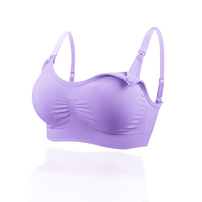 Front Button Seamless Nursing Bra Push Up Thin - Image 3