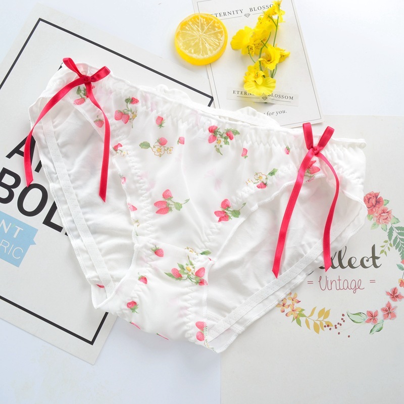 Japanese Cotton Women's Panties And Bow Briefs Sweet Dalian Student Girls Panties - Image 5
