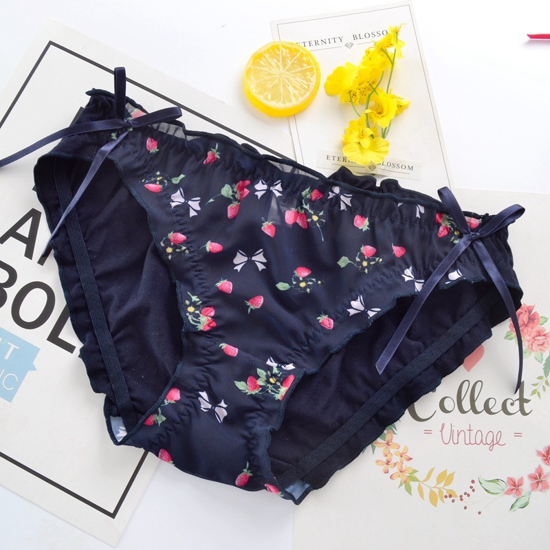 Japanese Cotton Women's Panties And Bow Briefs Sweet Dalian Student Girls Panties - Image 2