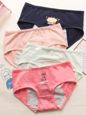 Cartoon Student Development Menstrual Period Panties